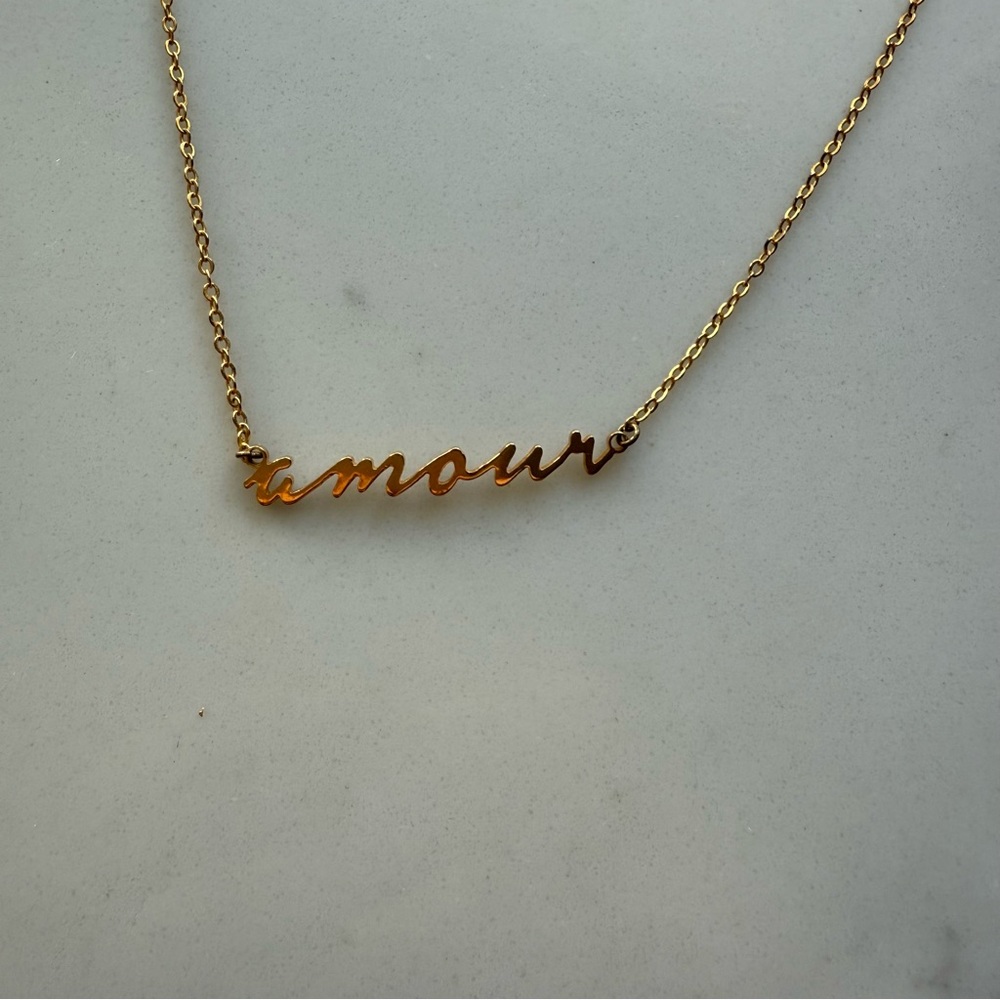 Golden 'Amour' Necklace